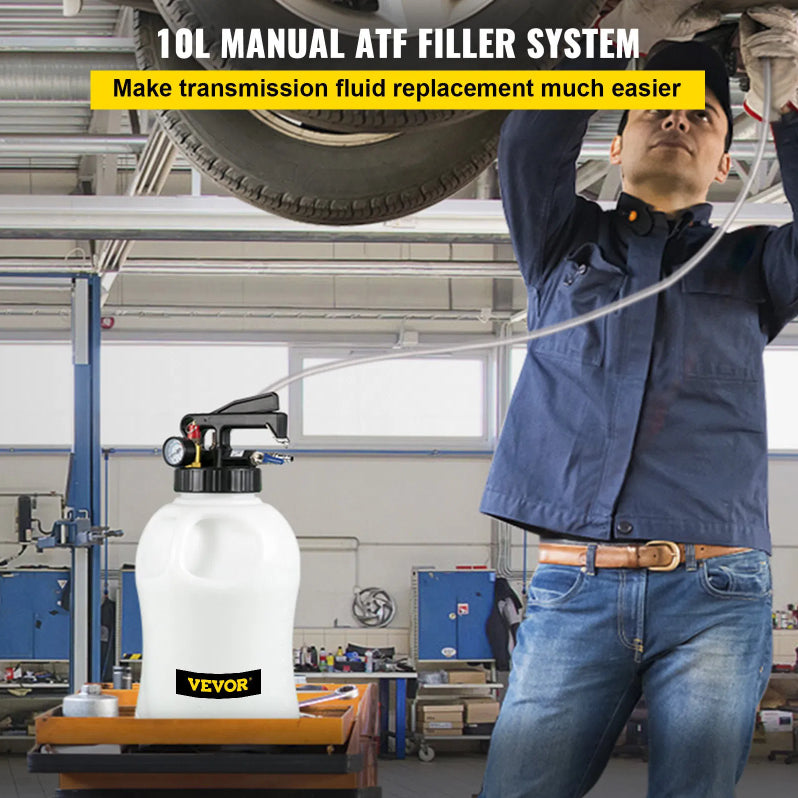 VEVOR Transmission Fluid Pump 2 Way Manual ATF Refill System Dispenser, Oil And Liquid Extractor 10 Liter Large Capacity - view 6