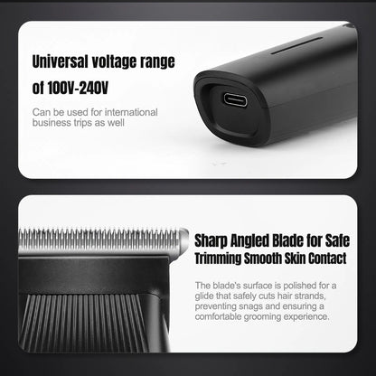 Beard Trimmer, 3 In 1 Hair Clippers And Mens Grooming Kit, Face, Nose, Ear Hair Trimmer - Black - view 2