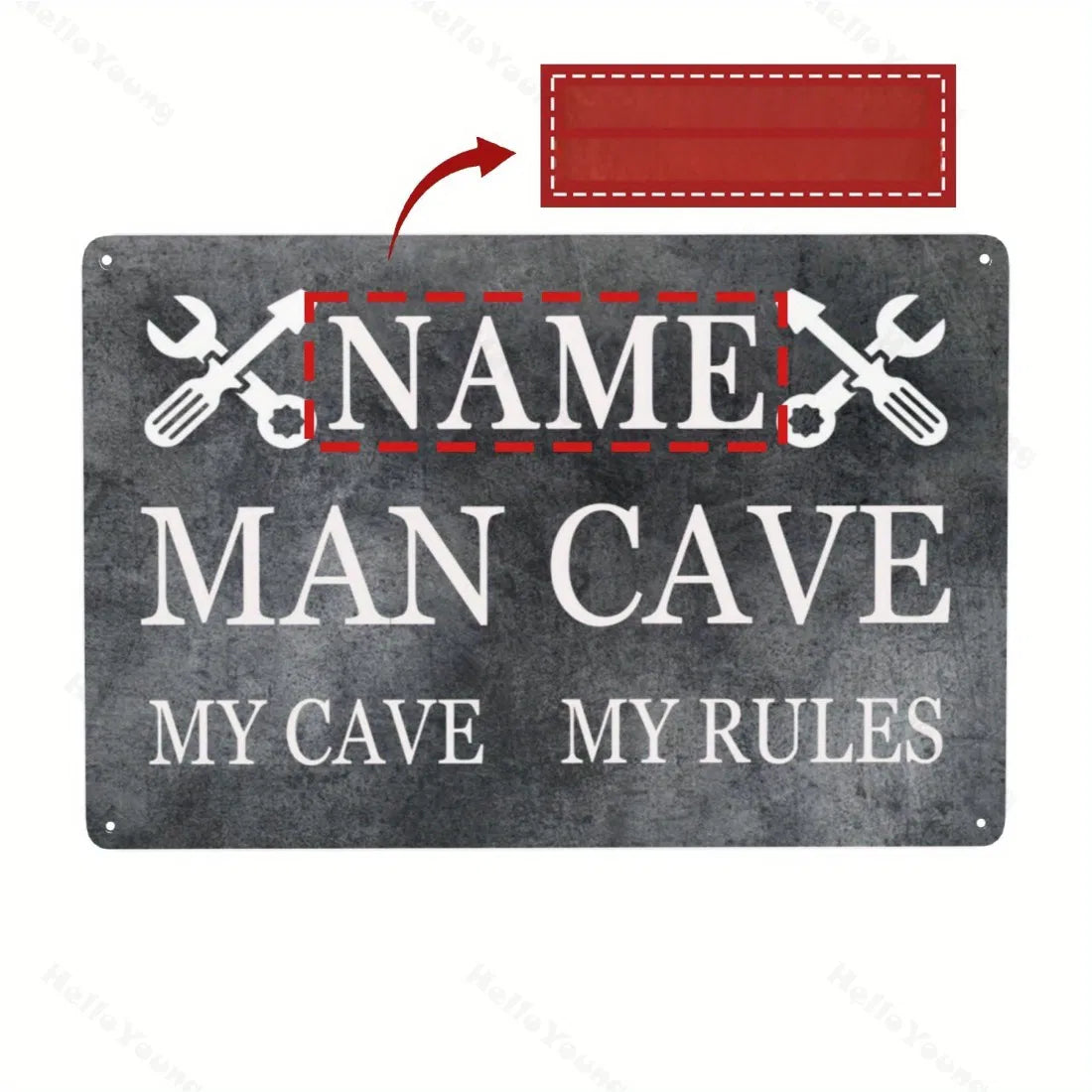 Custom Engraved Metal Sign Personalized Vintage Wall Plaque Gift for Garage Workshop - view 2