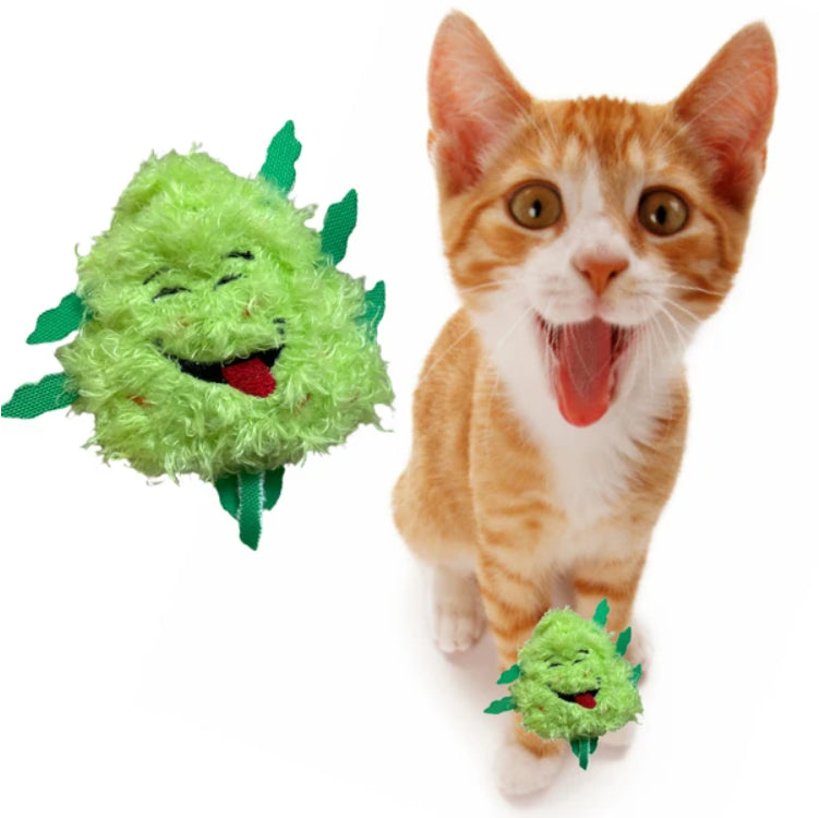 My Name Is Bud Jr, Funny Catnip Weed Nug Cat Toy, Cute Stuffed Parody Pot Nug, Cool Plush 420 Novelty Gift For Cats - view 3