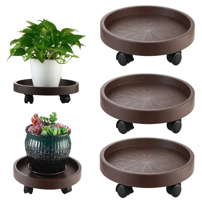 8 Pack Plant Caddy With Wheels Heavy Duty 12.2 Inch Plant Dolly With Locking Casters Rolling Plant Stand For Indoor - view 4