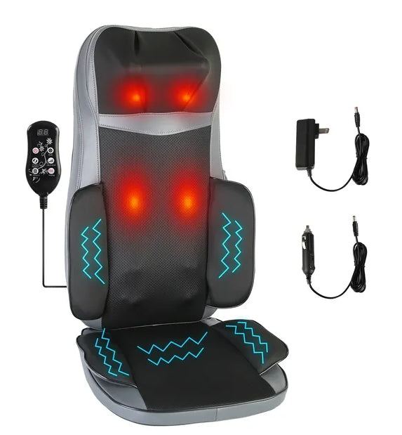 Shiatsu Neck Back Massager With Heat Full Body 3D Kneading Massage Chair Pad Multifunctional Massage Pad For Home Car