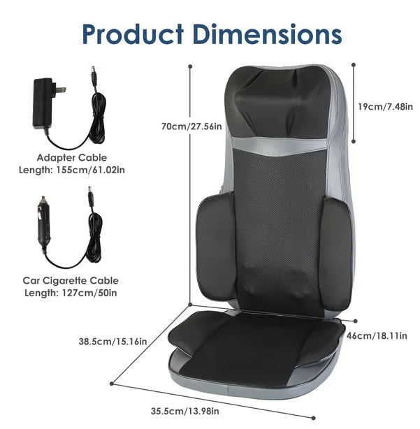 Shiatsu Neck Back Massager With Heat Full Body 3D Kneading Massage Chair Pad Multifunctional Massage Pad For Home Car - view 5