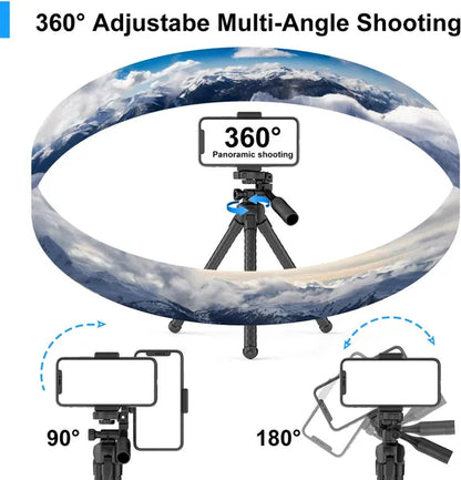 Portable And Adjustable Flexible Phone Tripods Camera Stand Holder With Wireless Remote And Universal Phone Mount - view 6