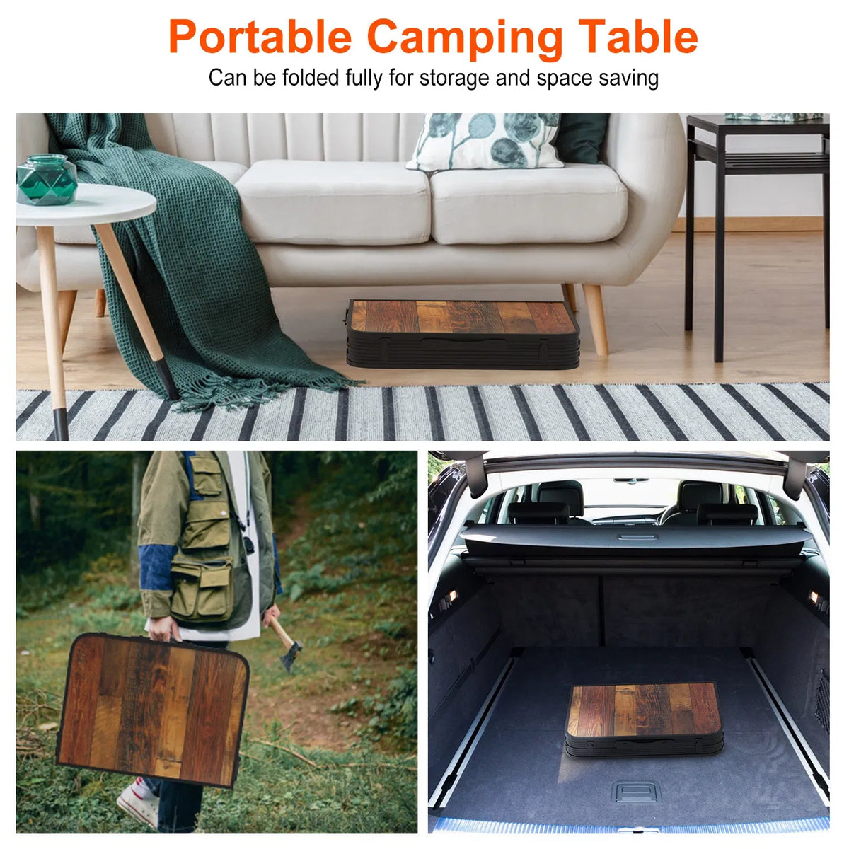 35.43x23.62x26in Foldable Camping Table Collapsible Picnic Aluminum Alloy Grill Stand 66LBS Max Load Height Adjustable - view 8