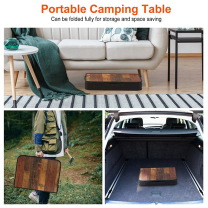 35.43x23.62x26in Foldable Camping Table Collapsible Picnic Aluminum Alloy Grill Stand 66LBS Max Load Height Adjustable - view 8