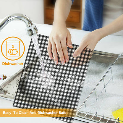 1Pc BBQ Grill Mat Non-Stick Mesh Mat Baking Sheet Liner Reusable Reversible Washable For Outdoor Gas Charcoal - view 5