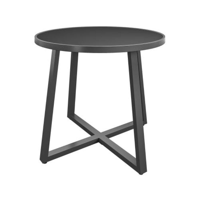 Round Indoor Outdoor Dining Table, Glass Top - view 9