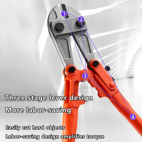 Heavy-Duty Mini Bolt Cutter 12' For Cutting Fence, Steel Wire, Small Chain, Screws, And Rivet - view 5