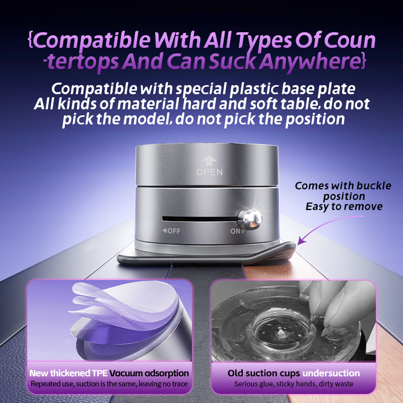 360° Magnetic Phone Mount-Foldable, Anti-Slip, SuperStrong For Car, Desk & Travel Car Phone Mount Car Interiorset - view 3