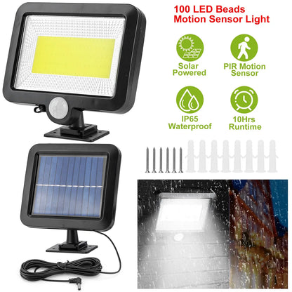 Outdoor Solar Wall Light,Motion & Light Sensor Activated,100 LED Beads,IP65 Waterproof - view 3
