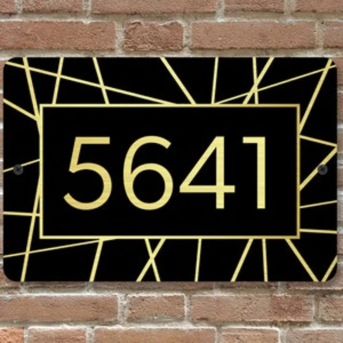 Custom House Address Sign Metal Plaque Gold Silver Numbers - view 6