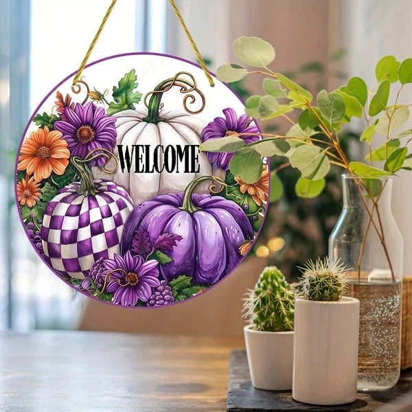 Handmade-Style 2D Flat Round Acrylic Wreath, Flat Round Acrylic Wreath, Acrylic Wreath