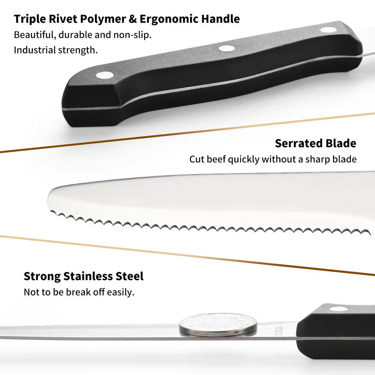 12-piece Kitchen Knife And Accessory Set With High-carbon Stainless Steel Blades, Including Meat And Steak Knives - view 2