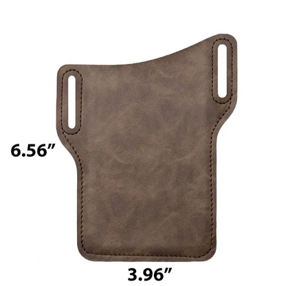 Men Cell Phone Belt Pack Bag Loop Waist Holster Pouch Case Leather Wallet Cover - view 5