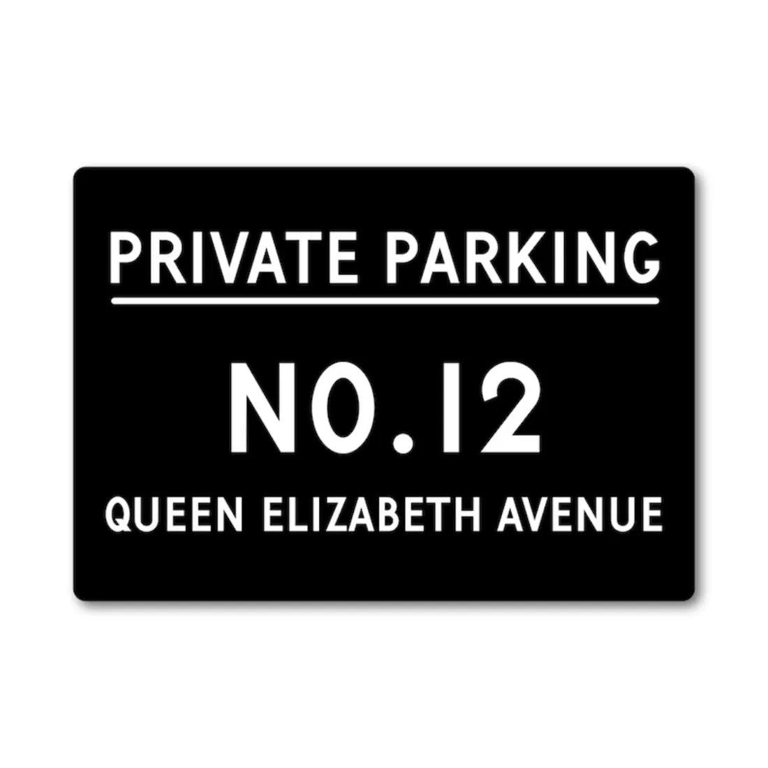 Personalized Metal Private Parking Sign Custom House Number Street Name - view 2