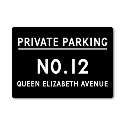 Personalized Metal Private Parking Sign Custom House Number Street Name - view 2