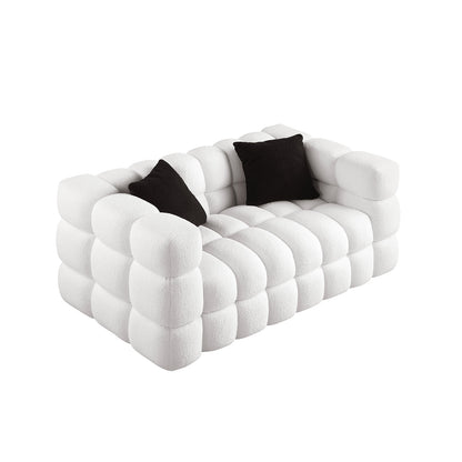 62.2length,35.83inch Deepth,human Body Structure For USA People, Marshmallow Sofa,boucle Sofa,White Color, 2 Seater - view 10