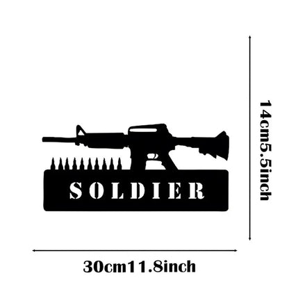 Vintage Patriotic Soldier iron Sign American Military Wall Decor for Home Bar Garage - view 6