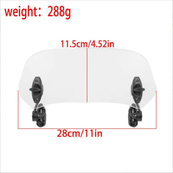Universal Motorcycle Windshield Extension - Adjustable, Universal Design, Fits Most Motorcycles - view 3