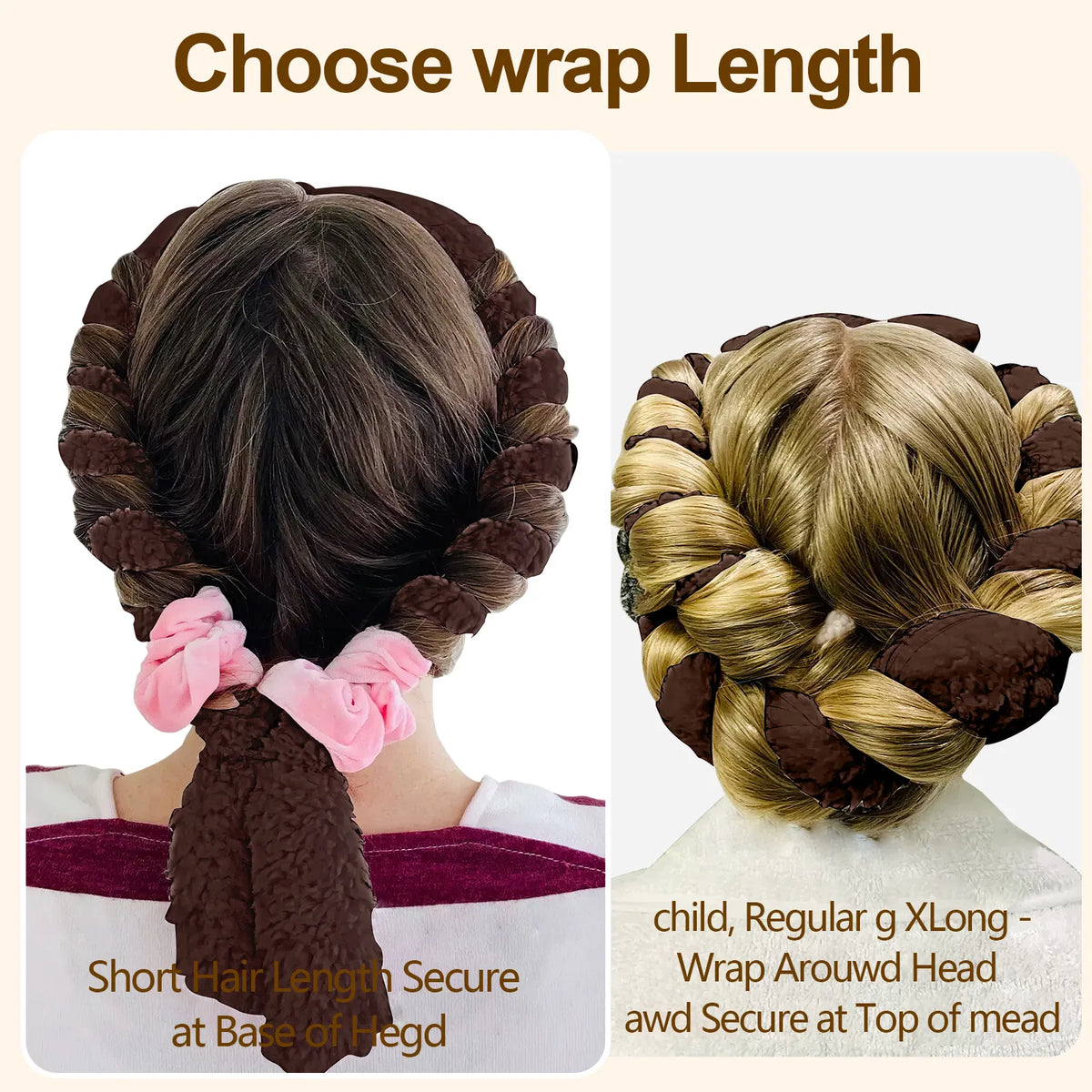 Satin Heatless Hair Curler, Lazy Natural Soft Wave DIY Heatless Curls For Sleep In Overnight, For All Hair Types - Brown - view 4