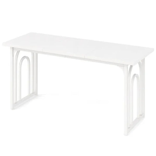 Spacious Rectangular Dining Table - 63" x24" x30", Adjustable Foot Pads, Waterproof Stain-Resistant Surface - view 2