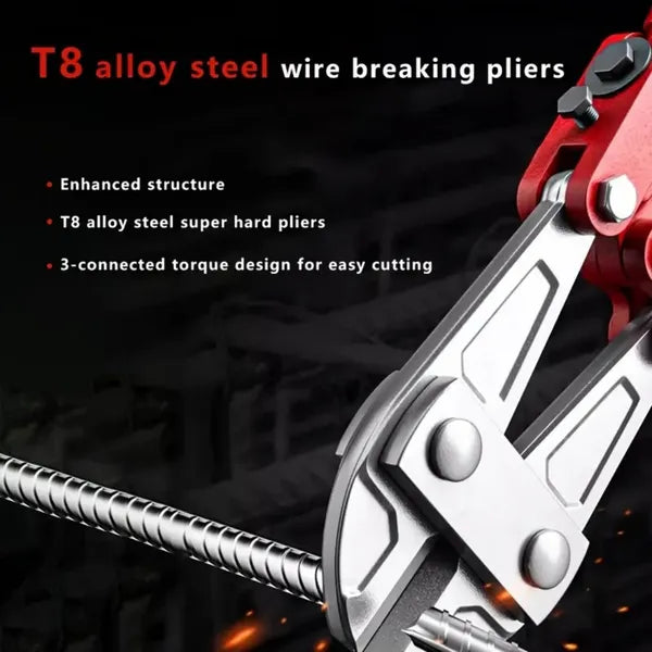 Heavy-Duty Mini Bolt Cutter 12' For Cutting Fence, Steel Wire, Small Chain, Screws, And Rivet - view 3