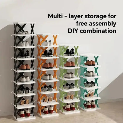 9/2-level Shoe Rack, Can Hold 9 Pairs Of Shoes, A Space-saving Vertical Shoe Rack - view 3
