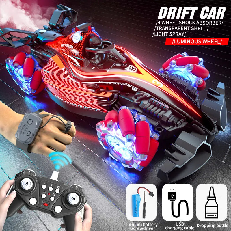 Remote Control Toy Car F1 Racing Style, With Music And Light, The Tail Can Be Spray. - view 4