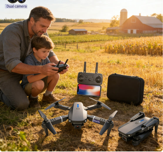 Drone Pro Foldable Dual-Camera Drone With Remote Controller & Carrying Case | HD FPV Quadcopter For Adults & Teens - view 5