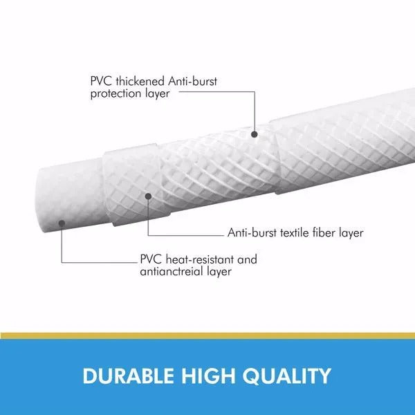 PVC Shower Hose 71 Inches Extra Long Smooth Handheld Shower Hose Flexible Anti-Kink Handheld Shower Head Hose - view 3