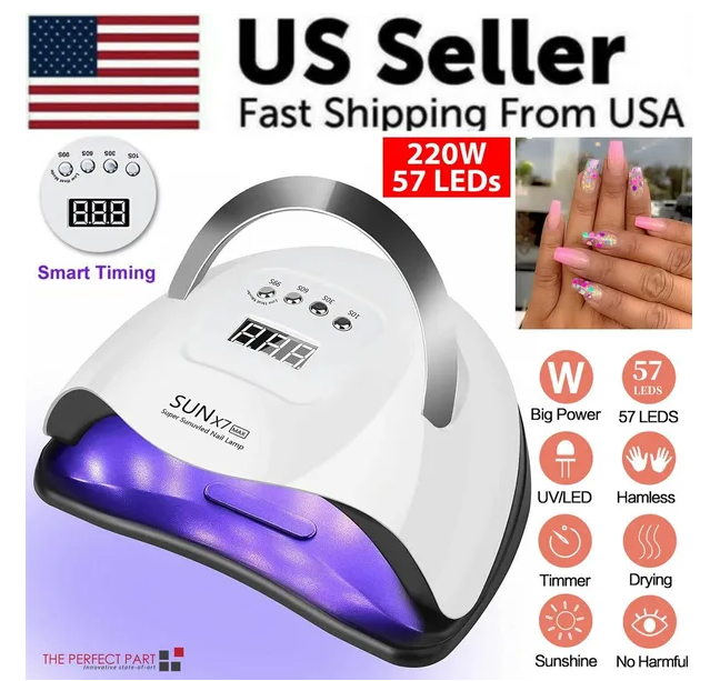 220W Nail Dryer LED Lamp UV Light Polish Gel Curing Machine Electric Manicure - view 4