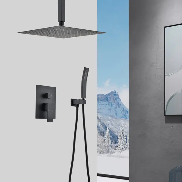 Ceiling Mounted Shower System Combo Set with Handheld and 16" Shower head - view 2