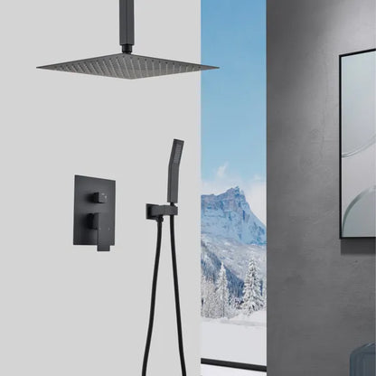 Ceiling Mounted Shower System Combo Set with Handheld and 16" Shower head - view 2