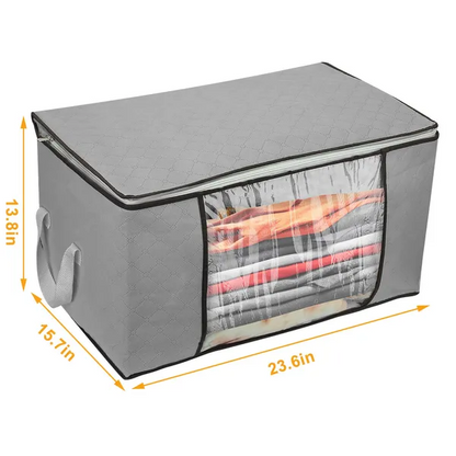 2Pcs Clothes Storage Bag 90L Large Capacity Foldable Closet - view 2