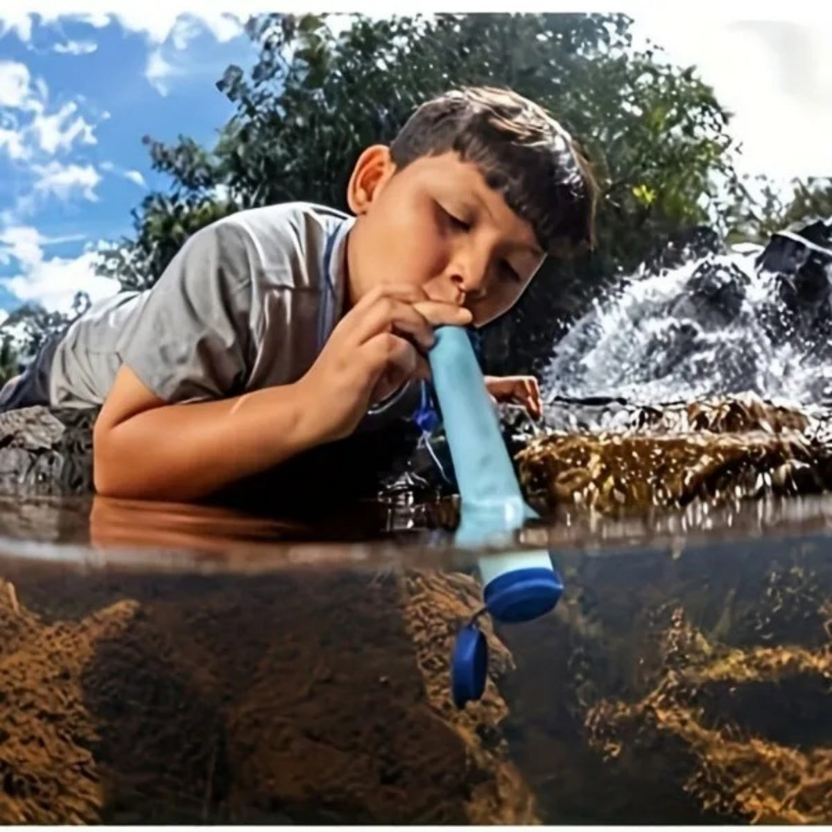 Personal Water Filter For Hiking, RV Camping, Travel, And Emergency Preparedness