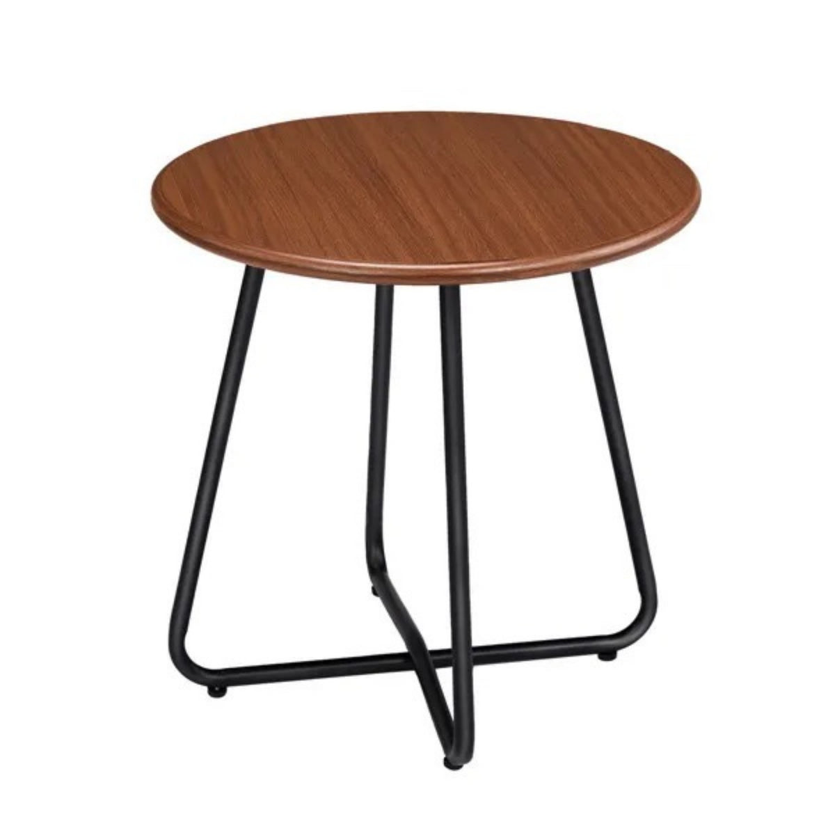 Outdoor Side Table With Imitation Wood Tabletop, Weather Resistant Patio Side Table - view 5