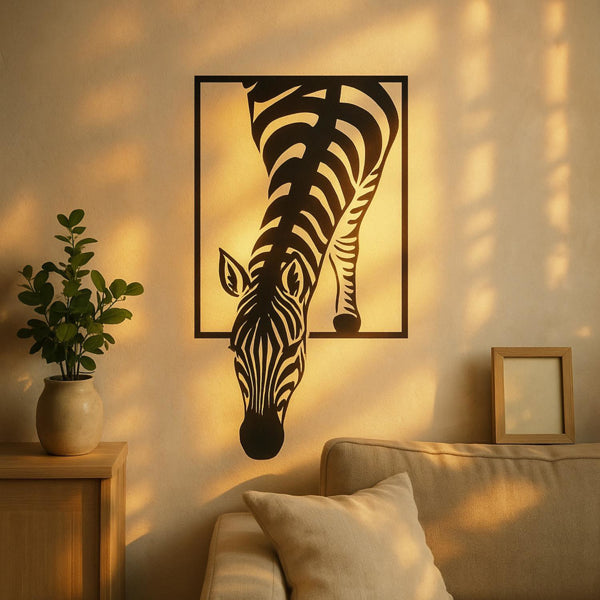 Modern Zebra Wall Art Black And White Animal Print Decor For Living Room Office Bedroom - view 5