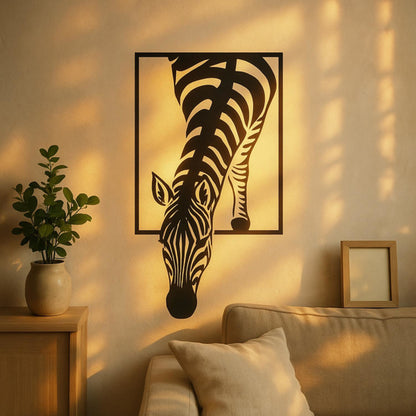 Modern Zebra Wall Art Black And White Animal Print Decor For Living Room Office Bedroom - view 5