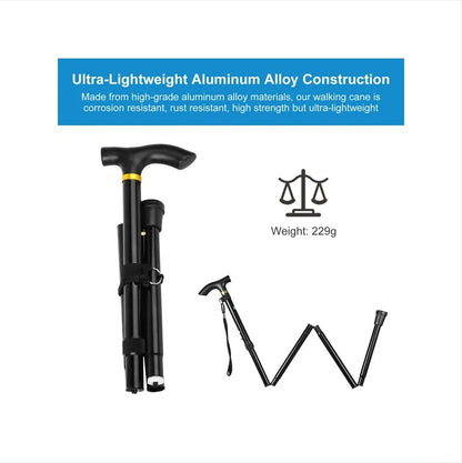 Black Male And Female Hikers Portable Mobility Aid Cane - view 4