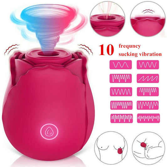 Rose Sucking Vibration Clit Sucker Dildo Women G-Spot Massager SexToy For Women USB Magnetic Charging - view 2