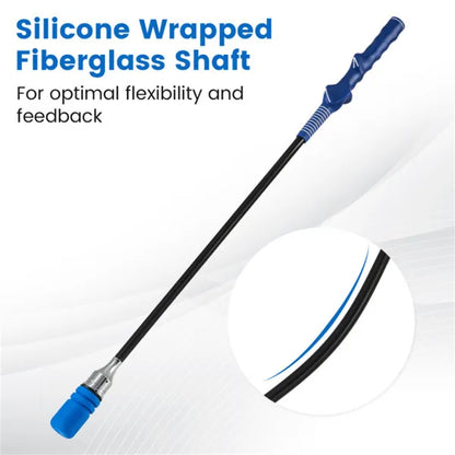 Portable Fiberglass Golf Swing Stick, Improve Grip & Shot Accuracy Golf Warm-Up Tool For Beginners & Pros-Blue - view 5