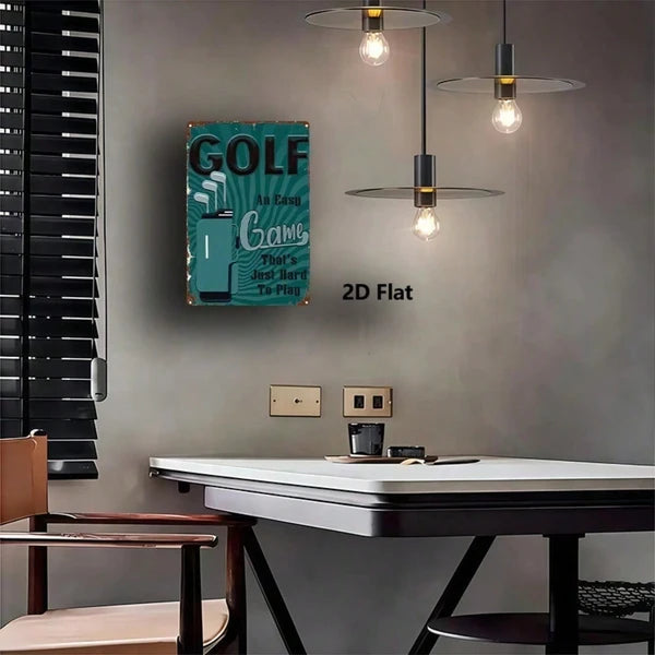 Vintage Golf Club Metal Sign 8x12 Inch Retro Farmhouse Wall Decor, Classic 2D Flat Metal Plaque For Home Bar Garage - view 5