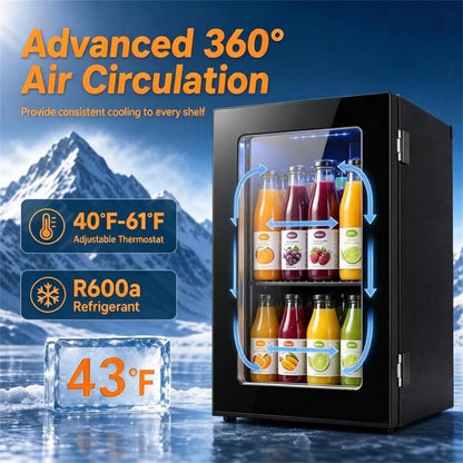 0.6 Cu.Ft Mini Beverage Refrigerator with Digital Touch Control 40F-61F Adjustable Thermostat - view 2