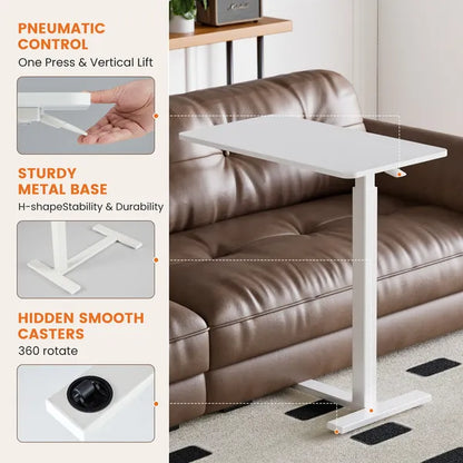 Adjustable Mobile Bed Table, Computer Desk, Mobile Standing Table - view 3