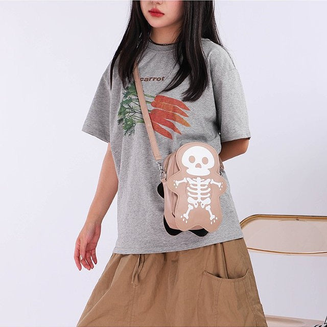 Halloween Skull Shoulder Bag Y2K Fashion Funny Cute Messenger Crossbody Bags Women Small Phone Bag - view 7