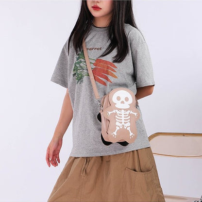 Halloween Skull Shoulder Bag Y2K Fashion Funny Cute Messenger Crossbody Bags Women Small Phone Bag - view 7