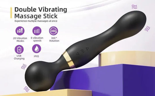 Massagestab 20 Modes Elegant Massagegerät Leise Hohe Akku Leistung Silikon - view 2