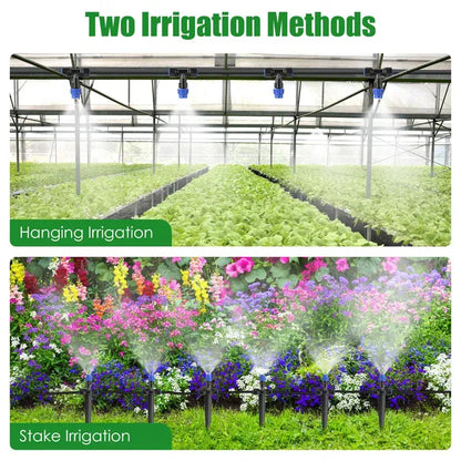 75FT Mist Drip Irrigation System With Adjustable Misting Nozzle Quick Connect Automatic Garden Watering System - view 2