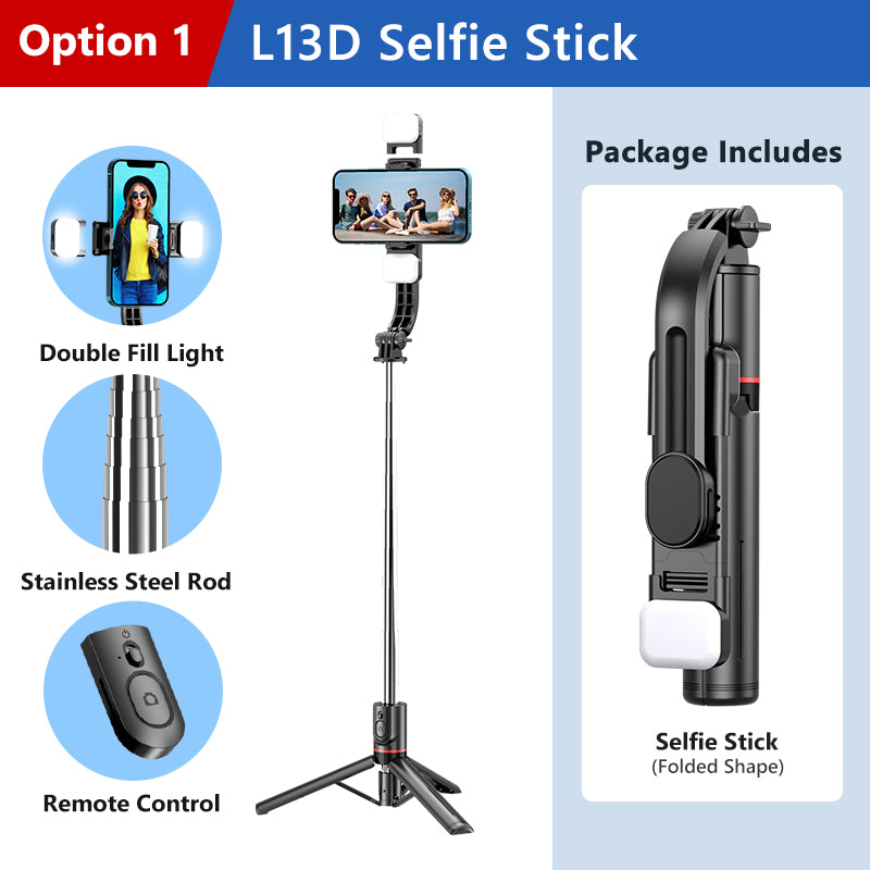 Cell Phone Bluetooth Selfie Stick Tripod - view 3